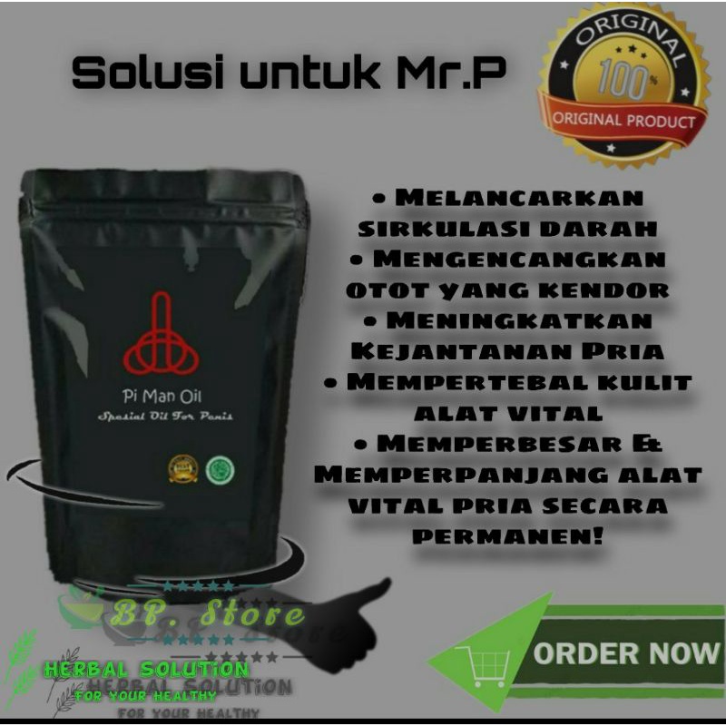 P Main Oil-Memperpanjang & Membesarkan Mr.P Ampuh Herbal Alamii 100% Original