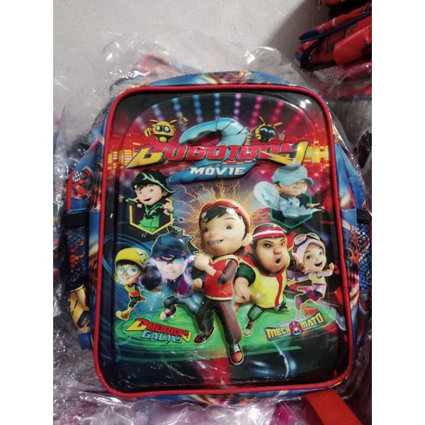 ransel PAUD TK SD motif BOBOBOY bisa nyala LED model timbul 3D