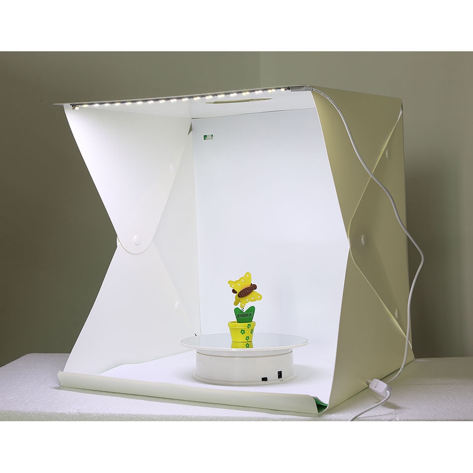 Photo Studio Mini 3 Button dengan LED dan 4 PCS Background Size L