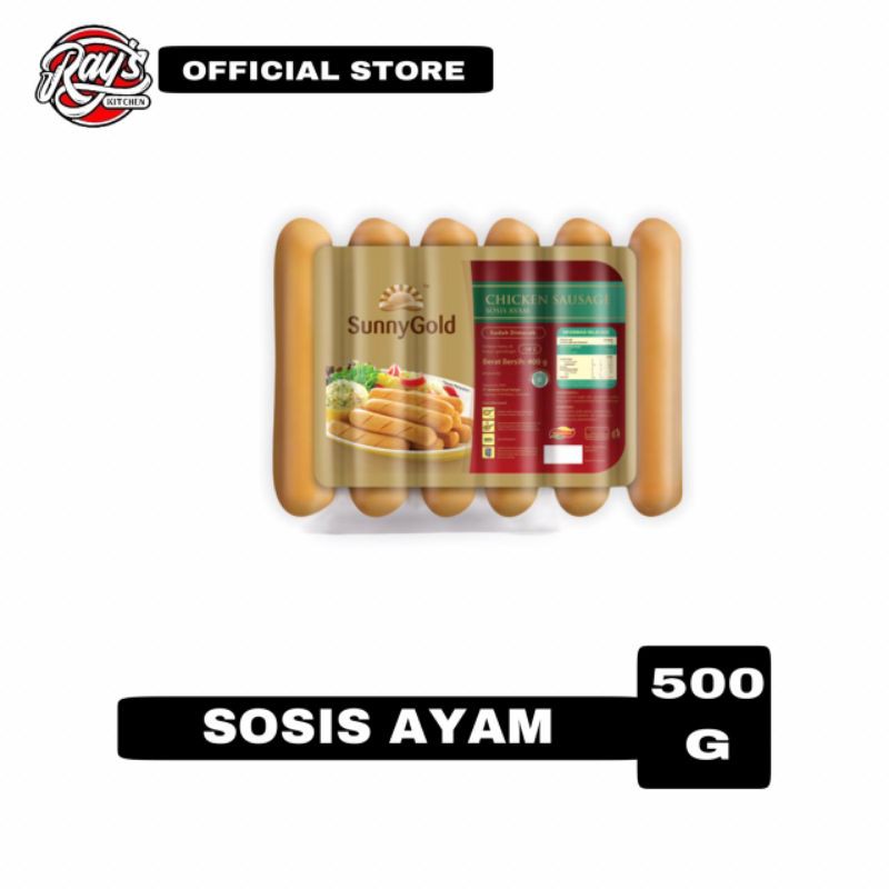 

SunnyGold Chicken Sausage 400gr isi 12pcs - Sosis Ayam Sunny Gold