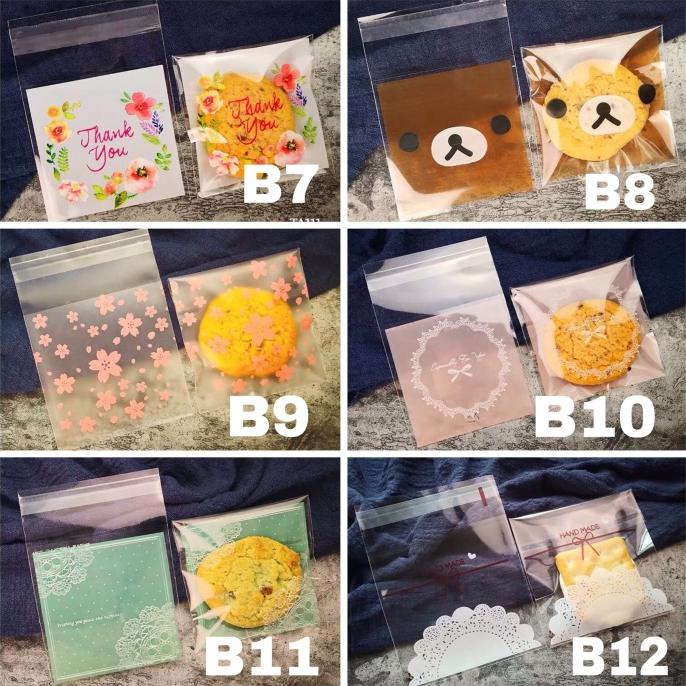 PLASTIK PACKING COOKIES KUE KERING 7X7CM KEMASAN SNACK KUE LUCU