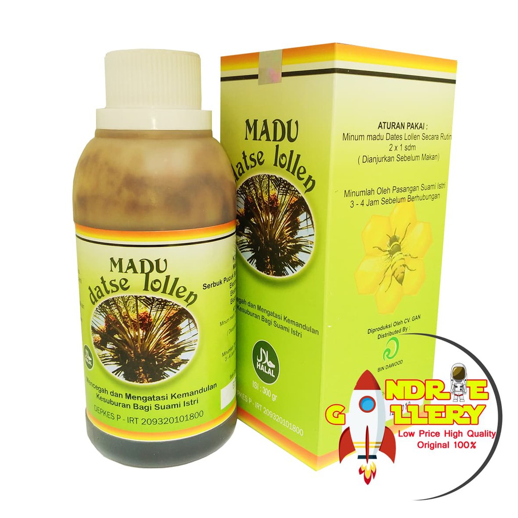 

HOT SALE Madu Datse Lollen Serbuk Pucuk Bunga Kurma Madinah Isi 300 gr