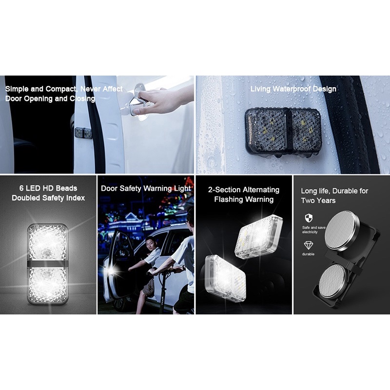 Lampu Waterproof LED Penanda untuk Pintu Mobil Terbuka 2 Pcs per Pack CRFZD