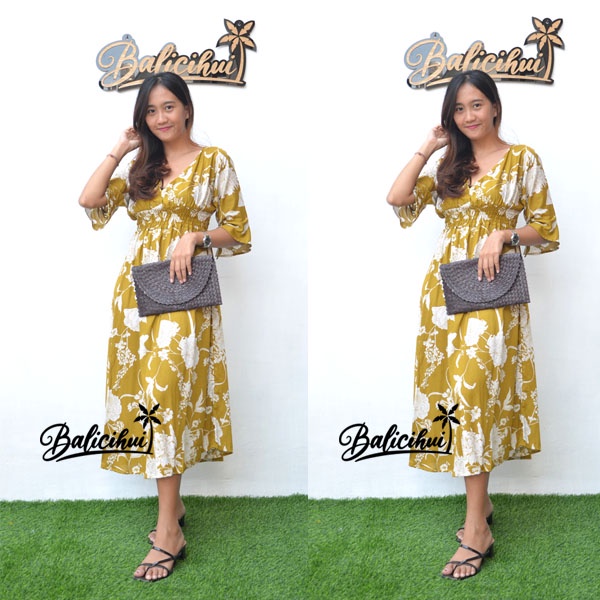 Balicihui Dress Moza Lengan Dress Wanita Dress Busui Dress Menyusui Dress Bali Long Dress Kasual