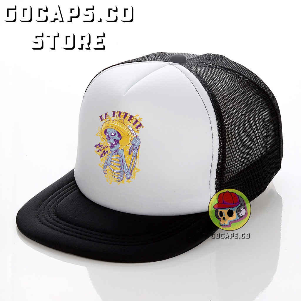 Mexican Skalaton / Topi Jaring Distro / Topi Jaring / Topi Distro Premium / Topi Pria / Topi Baseball / Snapback / Topi Snapback / Topi Snapback Jaring / Topi Kece Unisex / Gocaps