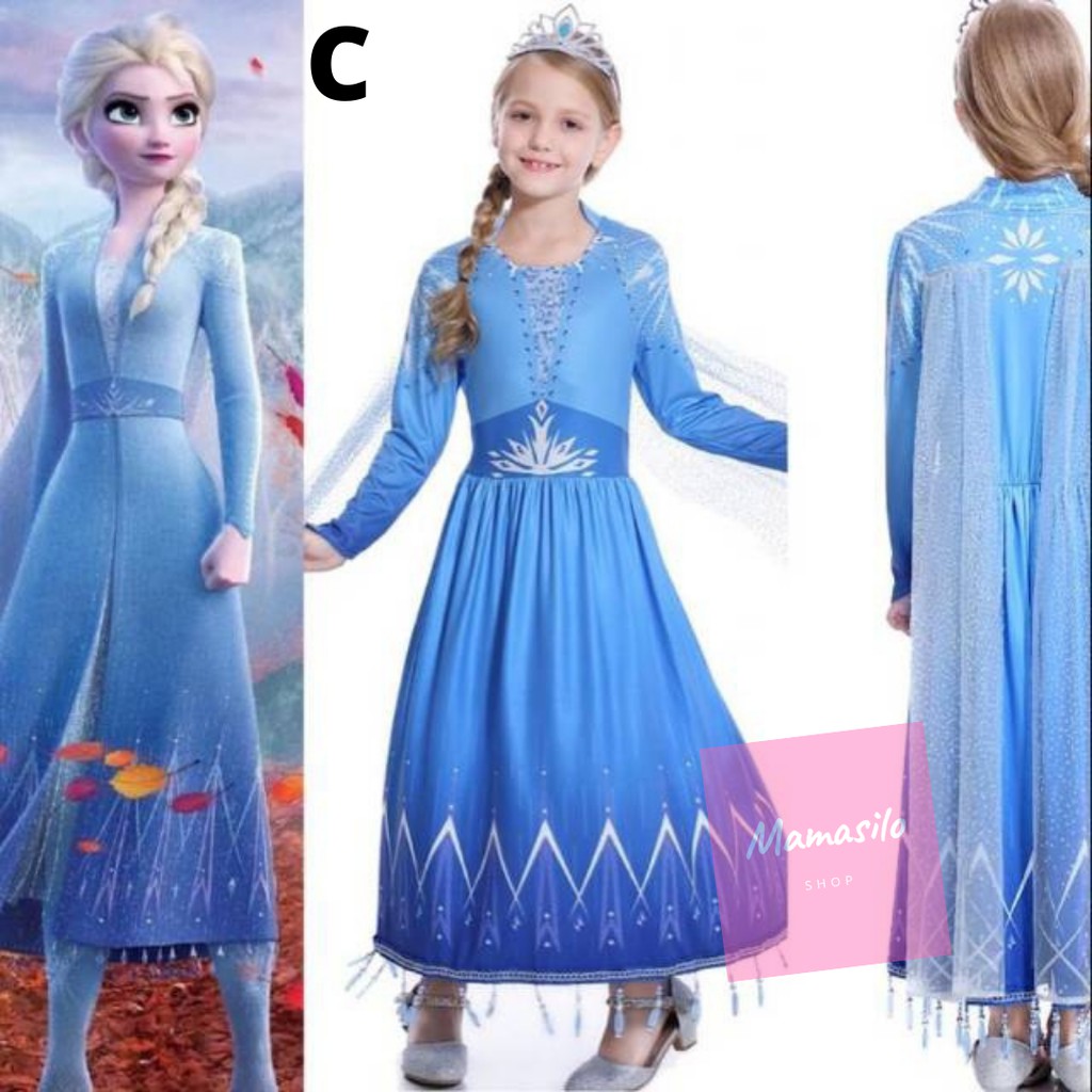 [MAMASILO] Baju Frozen anak perempuan KOSTUM FROZEN ELSA 2 Kostum Elsa Frozen 2