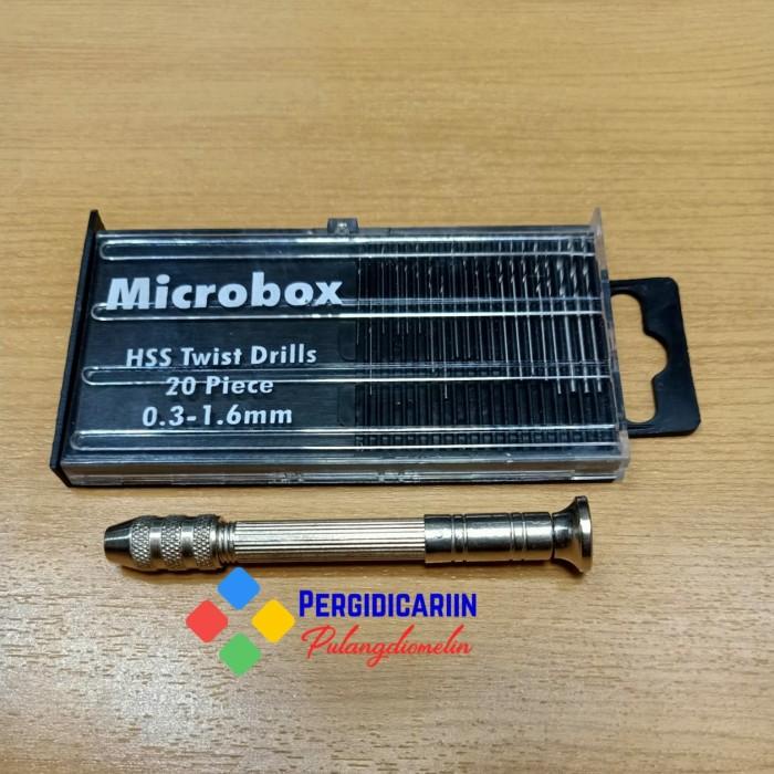 Mata Bor Rojok Spuyer Pilot Jet Bor Tangan Manual + 20Pcs Mata Bor Microbox