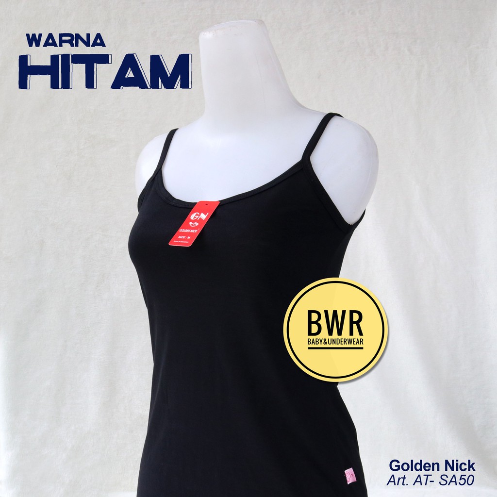 TANGTOP Golden Nick AT- SA50 Tali KECIL | Kaos Tank Top Wanita Singlet Warna KECIL - Bwr