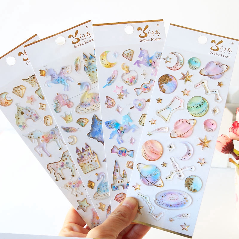 

Stiker Label Desain Unicorn 3D Model Kawaii untuk Scrapbook