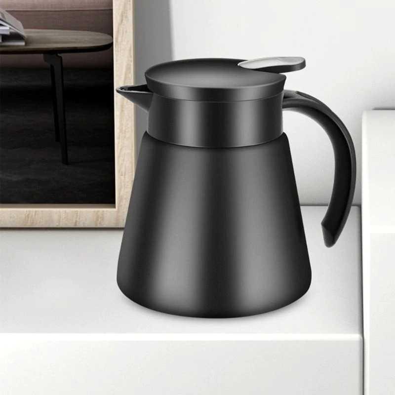Teko Air Pitcher Thermos Double Wall Vacuum Stainless 880ml - Ody031 - Black