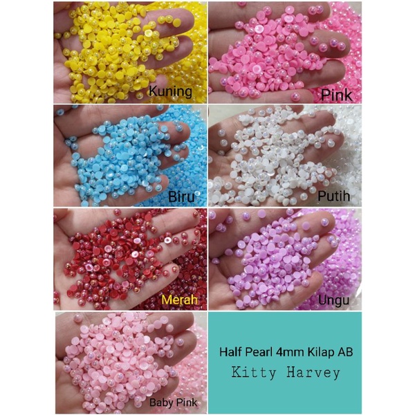 Grosir Half Pearl 3mm Kilap Ab 10.000pcs