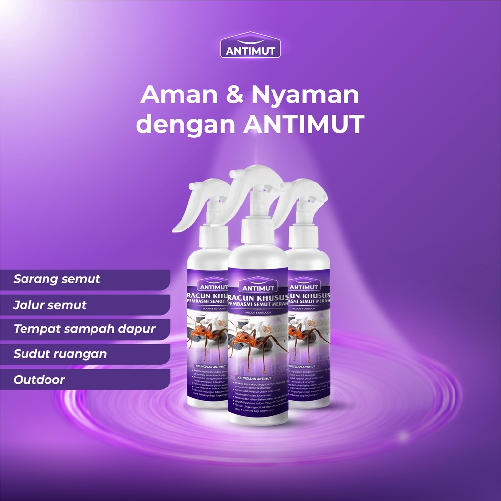 Antimut Spray Racun Semut Merah Ampuh Membasmi Bahan Alami 250 ML Bergaransi