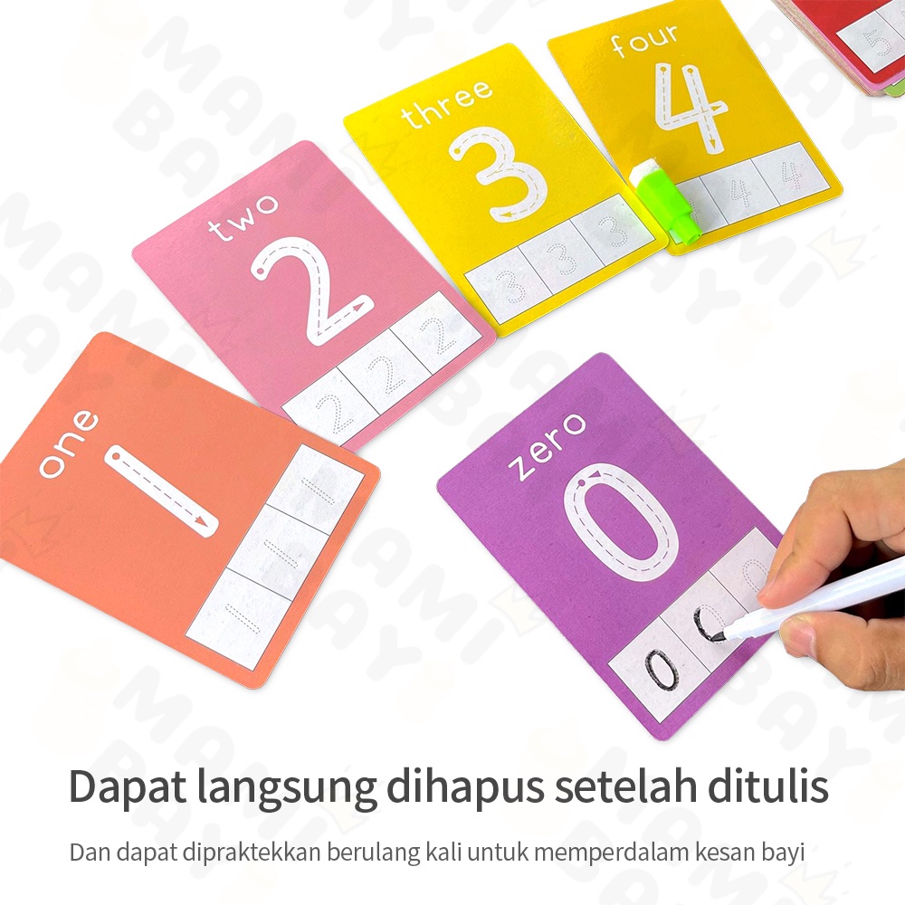 Mamibayi Flash card edukasi anak kartu pintar balita