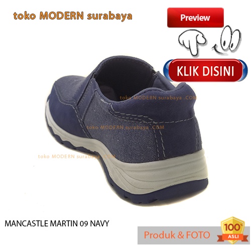 Sepatu pria sepatu casual slip on MANCASTLE MARTIN 09 NAVY