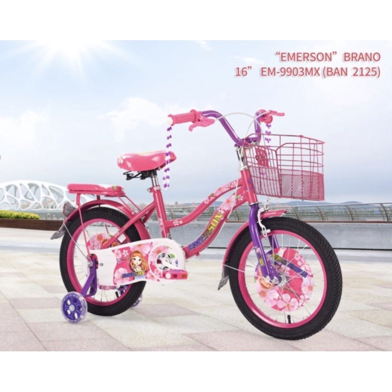Sepeda Mini Anak Cewek Emerson Beauty 12 dan 16 inch BMX perempuan 3 - 8 tahun COD Kredit cicilan ok-2