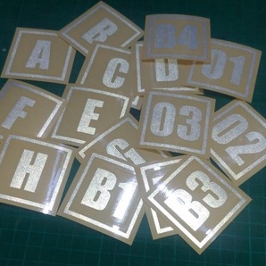 

LABEL STIKER ANGKA DLM KOTAK UK 14 CM BAHAN REVLEKTIVE