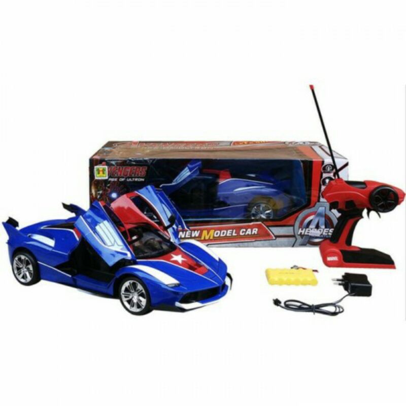 JUMBO Mainan Anak anak Laki laki Mobil mobilan Kapten Amerika Remote Remot Control