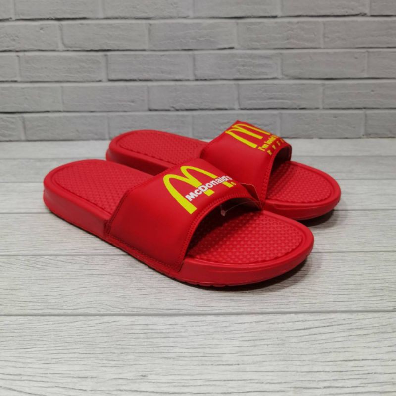 sendal slide nike x McDonald's full merah original