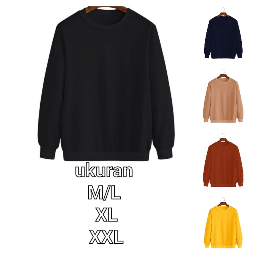 BISA COD /Baju Sweater Polos / Baju terbaru / Fashion terbaru / Sweater kekinian -mukzhop