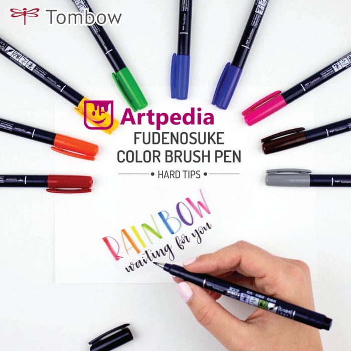 

kaligrafi-perlengkapan- tombow fudenosuke brush pen hard color / fudenosuke colors brush pen -