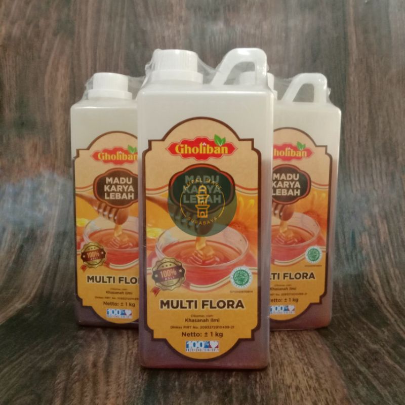 (BERSEGEL RESMI) Madu Multiflora 1kg Madu Karya Lebah 100% ASLI 1000gr