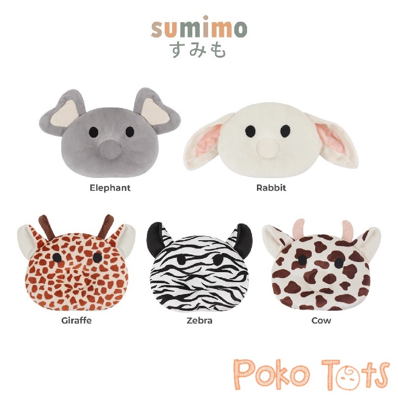 Sumimo Animal Dimple Pillow Baby Ergonomic Bantal Peang/Peyang Bayi