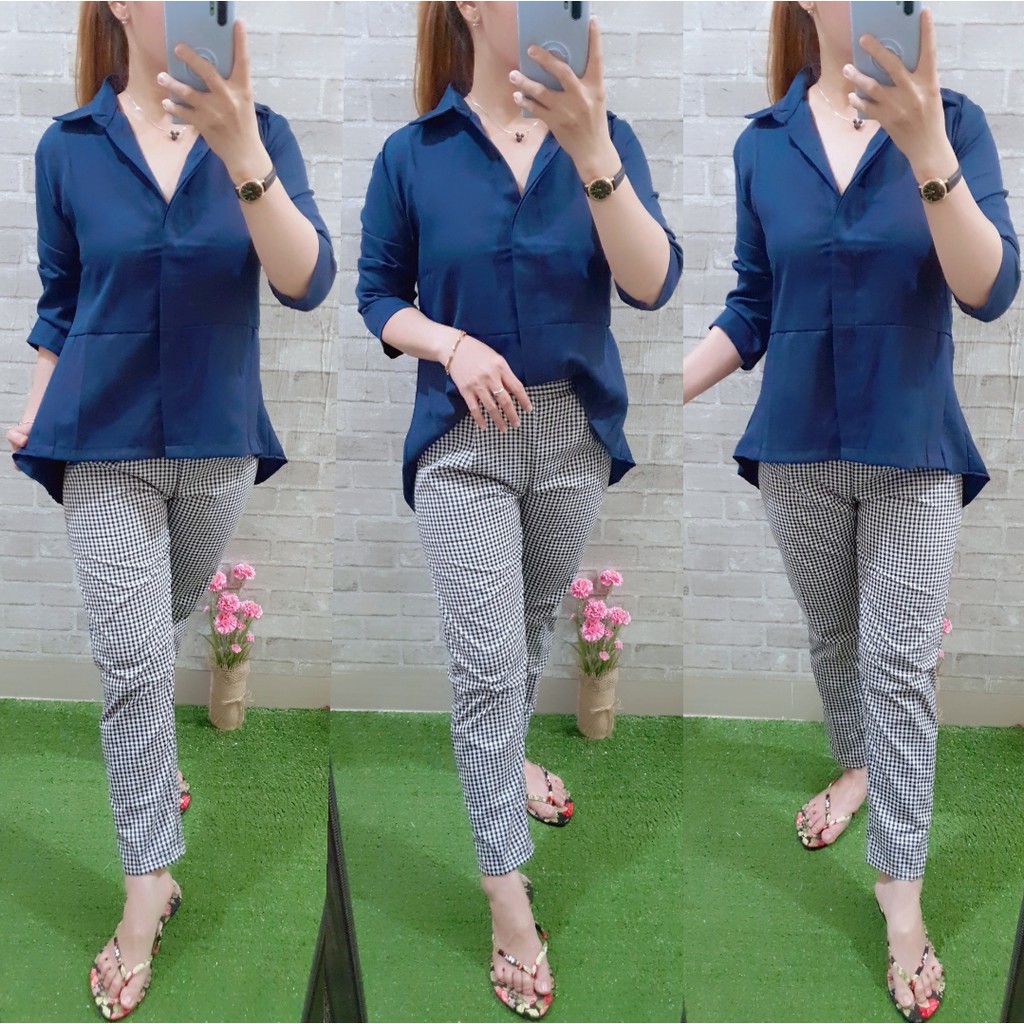 *[MCFK] Stelan Kemeja Duyung / Stelan  Krisdayanti / Set Wanita Mewah / Baju Celana Stelan Wanita