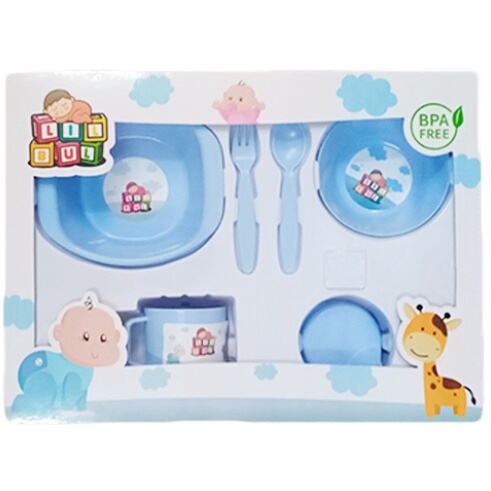 (PACKING AMAN) Feeding SET LIL BUL Ukuran Sedang / Tempat Makan Anak Bayi BPA FREE