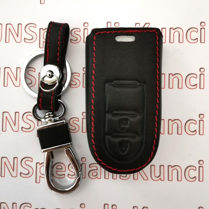 LEATHER KEY CASE KEYCHAIN SARUNG KULIT IMPORT KEYLESS ALL NEW RUSH