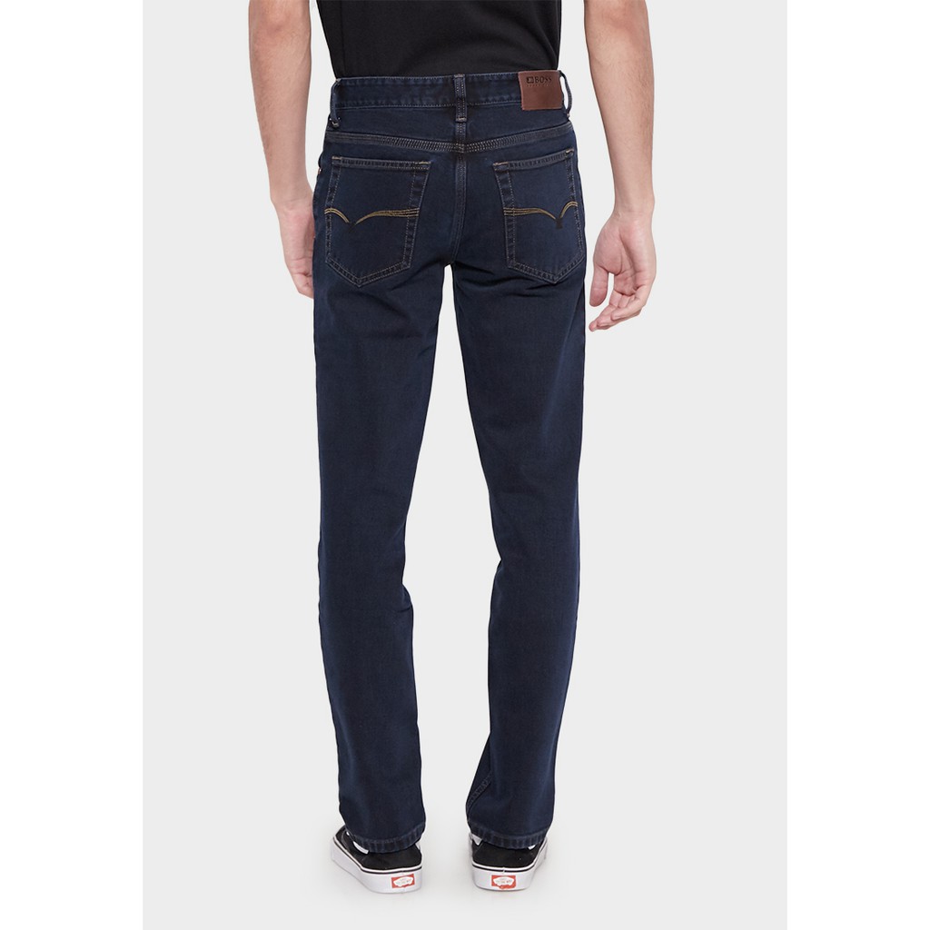 JBBoss Celana Panjang Jeans Alfa Cotton Jeans Regular Fit (Dark Blue) / Ramayana Jatinegara