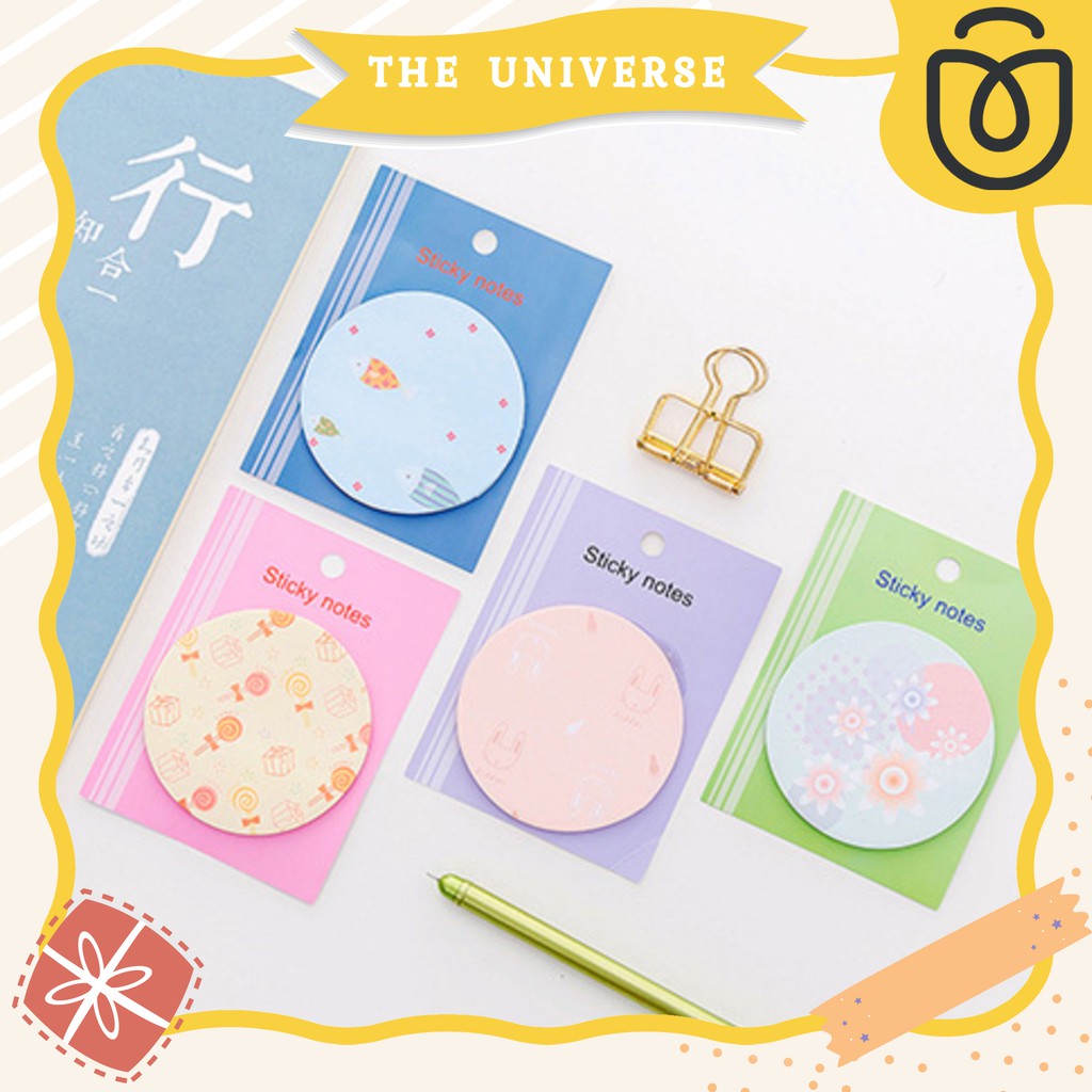  TU Sticky Notes  Bulat  Pastel ST0321 Shopee Indonesia