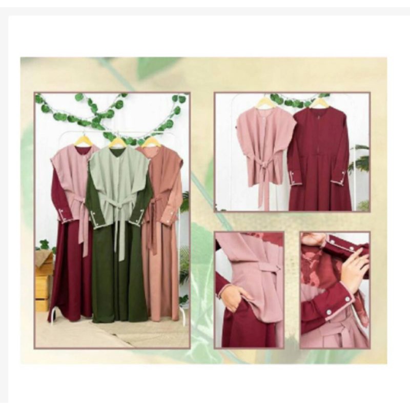 gamis Arumi set dress + outer