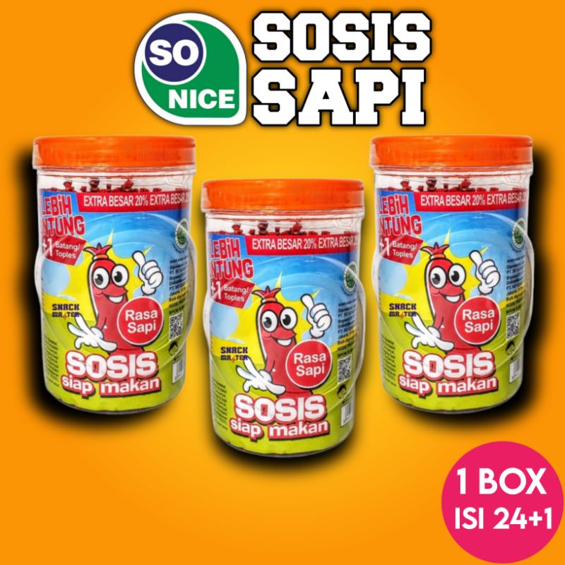 

Sosis So Nice Sapi Isi 24 + 1 Exstra Besar 20%