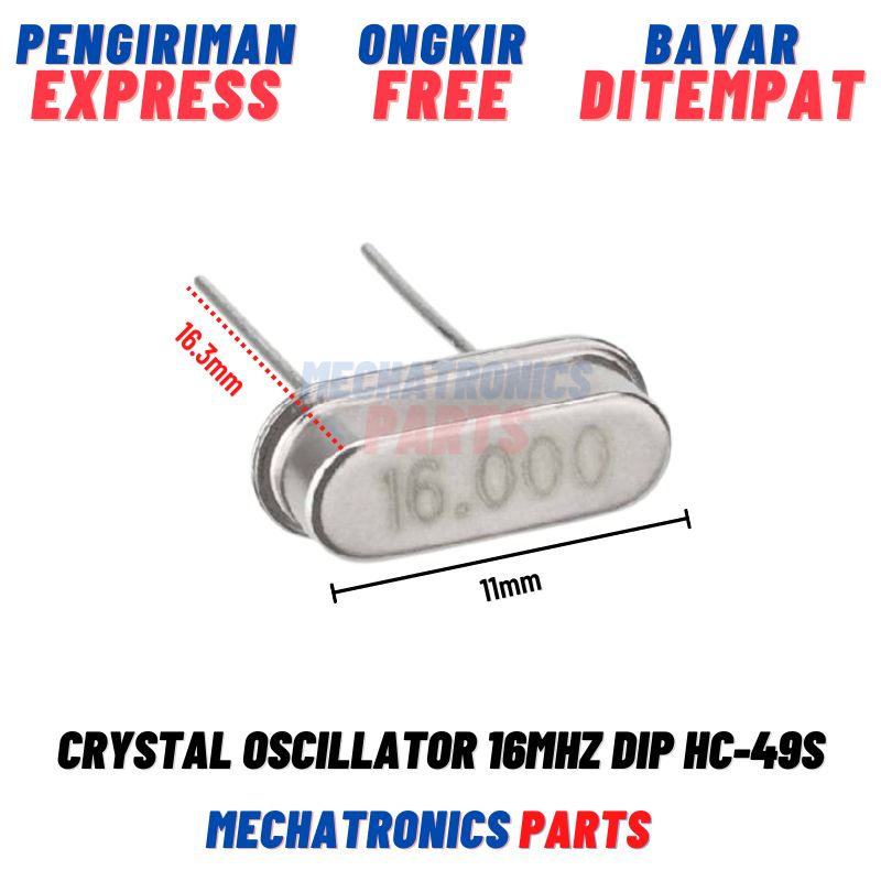 2PCS CRYSTAL XTAL OSCILLATOR OSILATOR 16MHZ DIP HC 49S