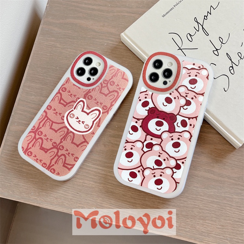 Soft Case TPU Motif Beruang / Kelinci Untuk iPhone 6 7 8 6s Plus 12 1113 Pro Max XR X XS Max SE 2020