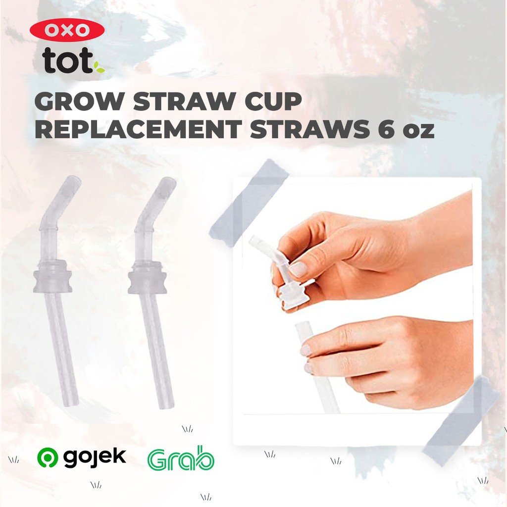 Jual Oxo Tot Grow Straw Cup Replacement Straws 6oz 2Pc Shopee Indonesia