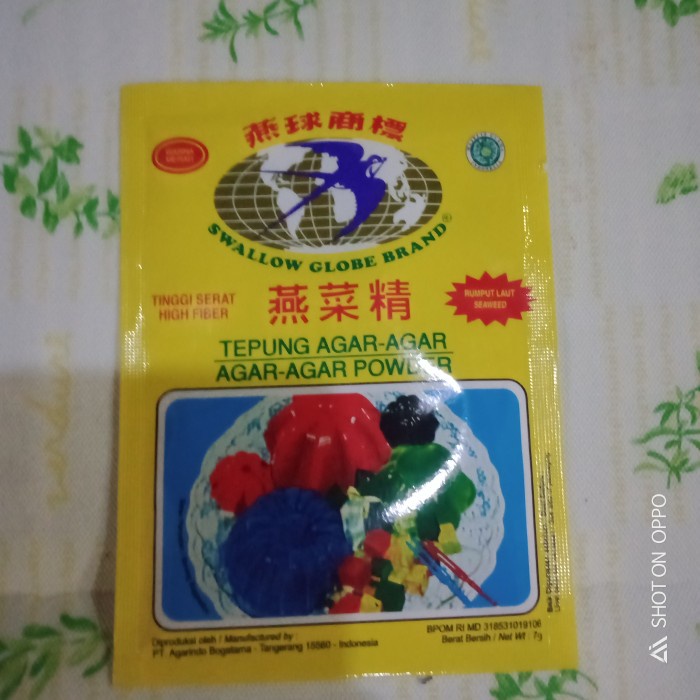 

Ht662D Swallow Globe "Tepung Agar-Agar 7 Gr - Merah Ht5H