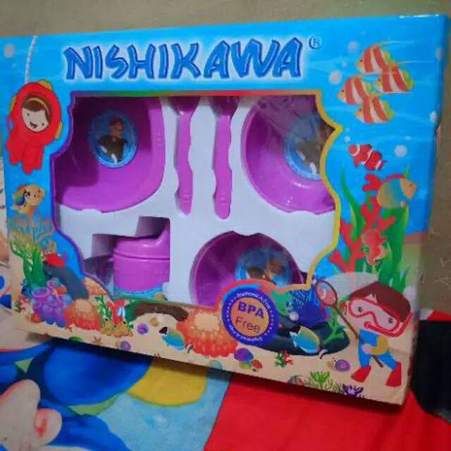SET ALAT MAKAN BAYI NISHIKAWA SEDANG-TEMPAT MAKAN NISHIKAWA SEDANG-FEDDING SET MAKAN BAYI NISHIKAWA