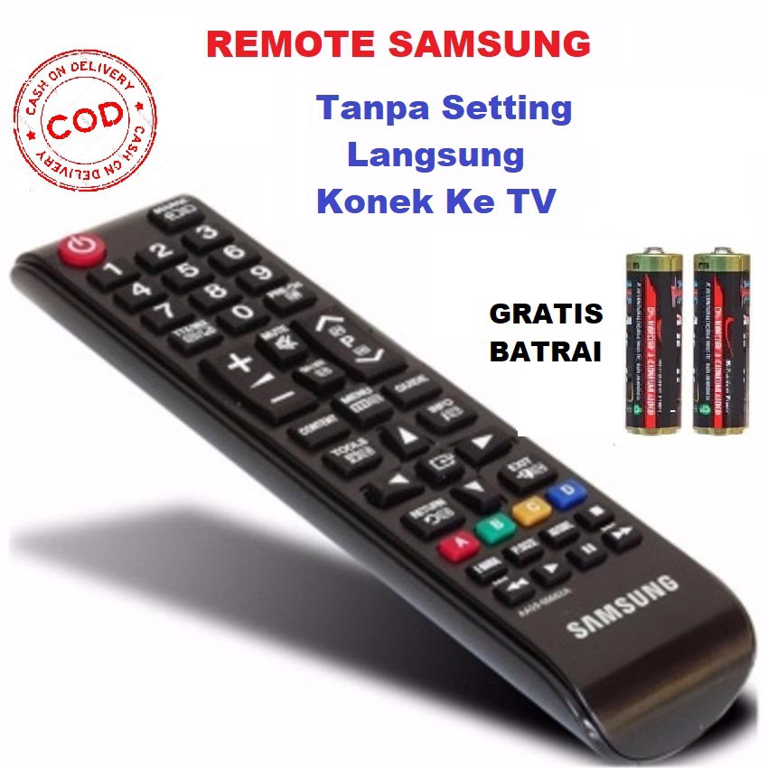 New Remote Remot TV Lcd Led SAMSUNG Gratis Baterai Tanpa Setting Langsung Konek_MGM27