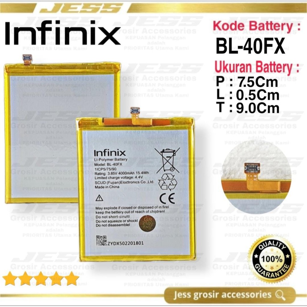 Baterai Battery Original ERRLY BL-40FX BL40FX For Tipe INFINIX ZERO 4+ ZERO 4 Plus - X574 - X602