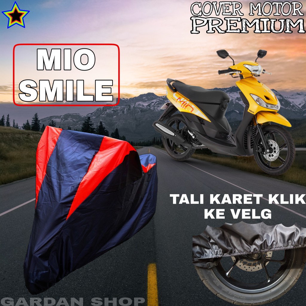 Sarung Motor MIO SMILE Hitam MERAH Body Cover Penutup Pelindung Motor Mio Smile PREMIUM