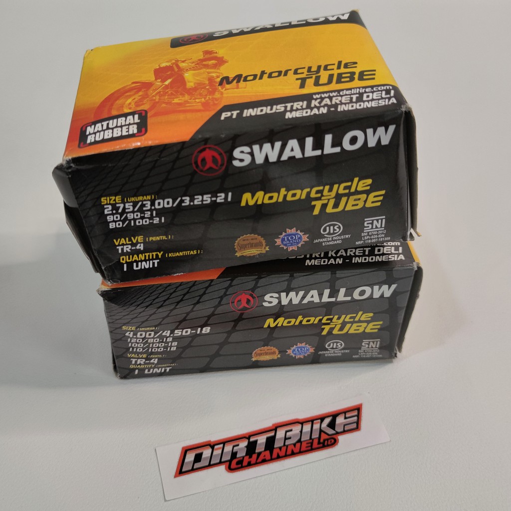Ban Dalam Trail Swallow 18 21 DEPAN BELAKANG SET KLX WR CRF
