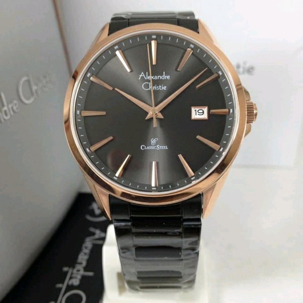 Jam Tangan Pria Alexandre Christie AC 8552 cowok 40mm xxmsk Original