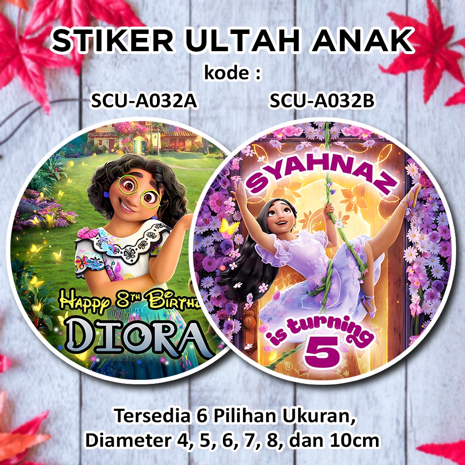 

STIKER ULANG TAHUN ANAK DISNEY ENCANTO MOVIE STICKER LABEL BINGKISAN SOUVENIR KEMASAN KOTAK NASI BOX KUE MAKANAN TUMPENG MINI KIDS BIRTHDAY SEGEL HAMPERS