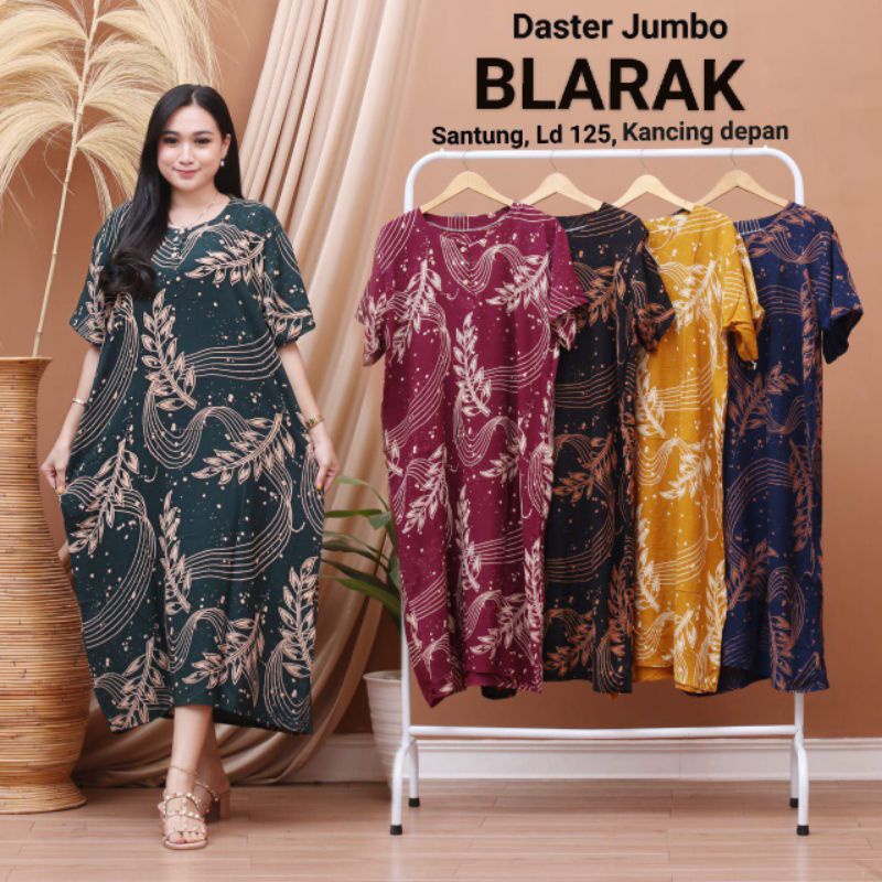 Daster jumbo Salwa lengan pendek ld 120 dada kancing busui bumil baju murah wanita kekinian