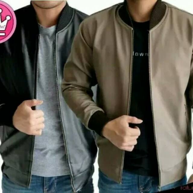 Jaket Kulit Bomber/ jaket motor touring keren