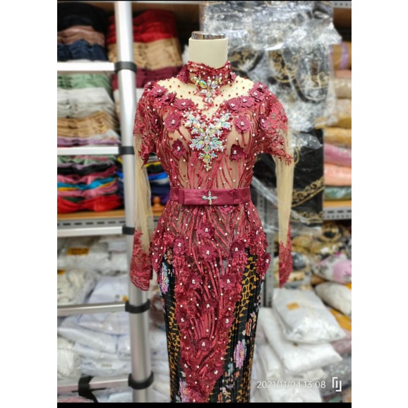 KEBAYA ATASAN BUNGA 3D/ATASAN KEBAYA FULL PAYET