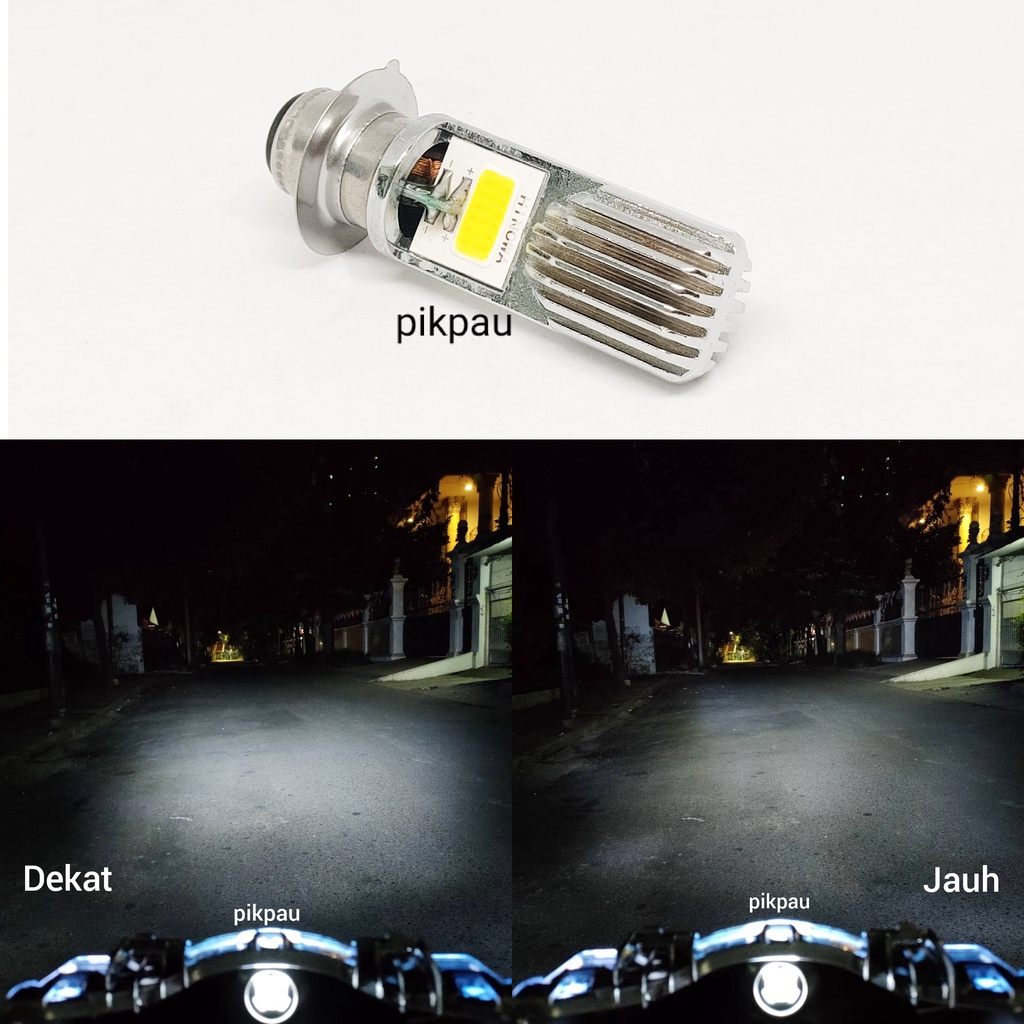 Lampu depan H6 LED 2 sisi Bisa AC DC untuk semua motor bebek matic 12 volt