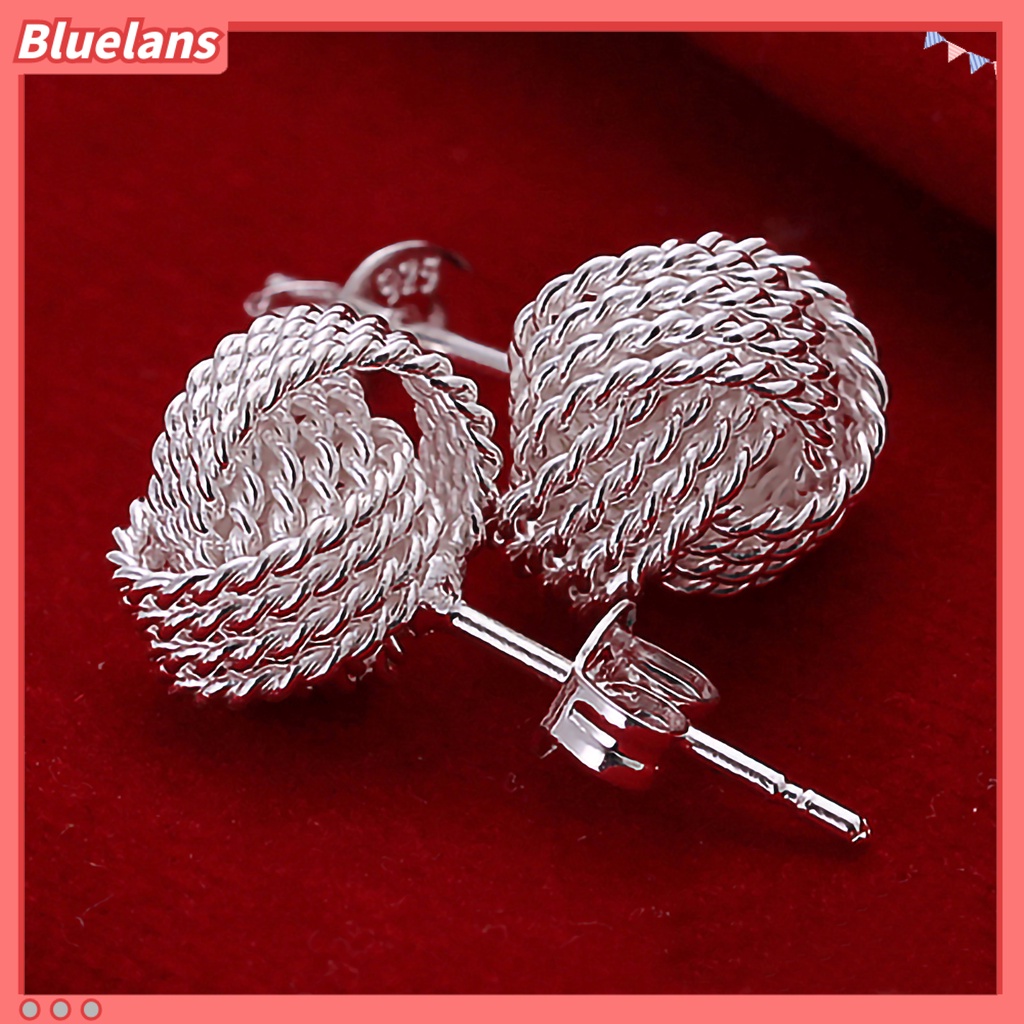 Bluelans Set Anting Stud Bentuk Bola Bahan Alloy Untuk Kencan