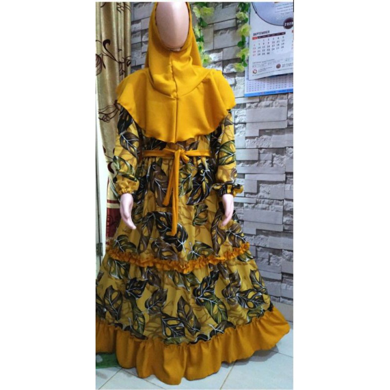 [BISA COD] GAMIS ANAK / BAJU MUSLIM TERBARU MOTIF JANDA BOLONG BAHAN MONALISA